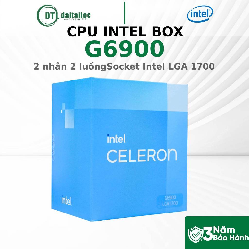 CPU Box Intel G6900 2 nhân 2 luồng Socket Intel LGA 1700 NK | Bảo Hành 36 Tháng