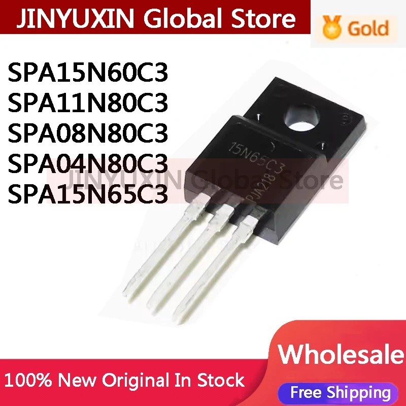 5 Cái SPA15N60C3 SPA11N80C3 11N80C3 SPA08N80C3 08N80C3 SPA04N80C3 04N80C3 SPA15N65C3 15N65C3 TO-220F