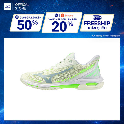 Giày Tennis NỮ WAVE EXCEED TOUR 7 AC - Đen Xanh trắng - 61GA267135