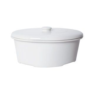 Cốc súp gốm 9 Inch ADAMAS có nắp AMADA Trắng