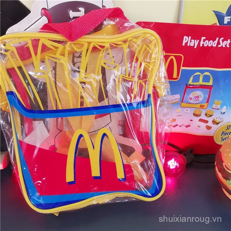 Sản phẩm mới 2001 M Kee McDonald French Fries Burger Burger McDonald Uncle School Bag Ba lô Túi đựng