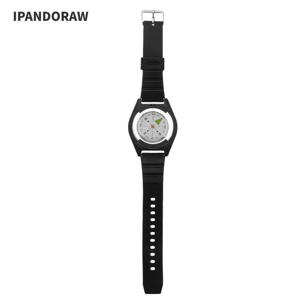 La bàn ngoài trời IPANDORAW, La bàn đồng hồ đeo tay silicon ABS, La bàn định hướng Mini bền bỉ có th