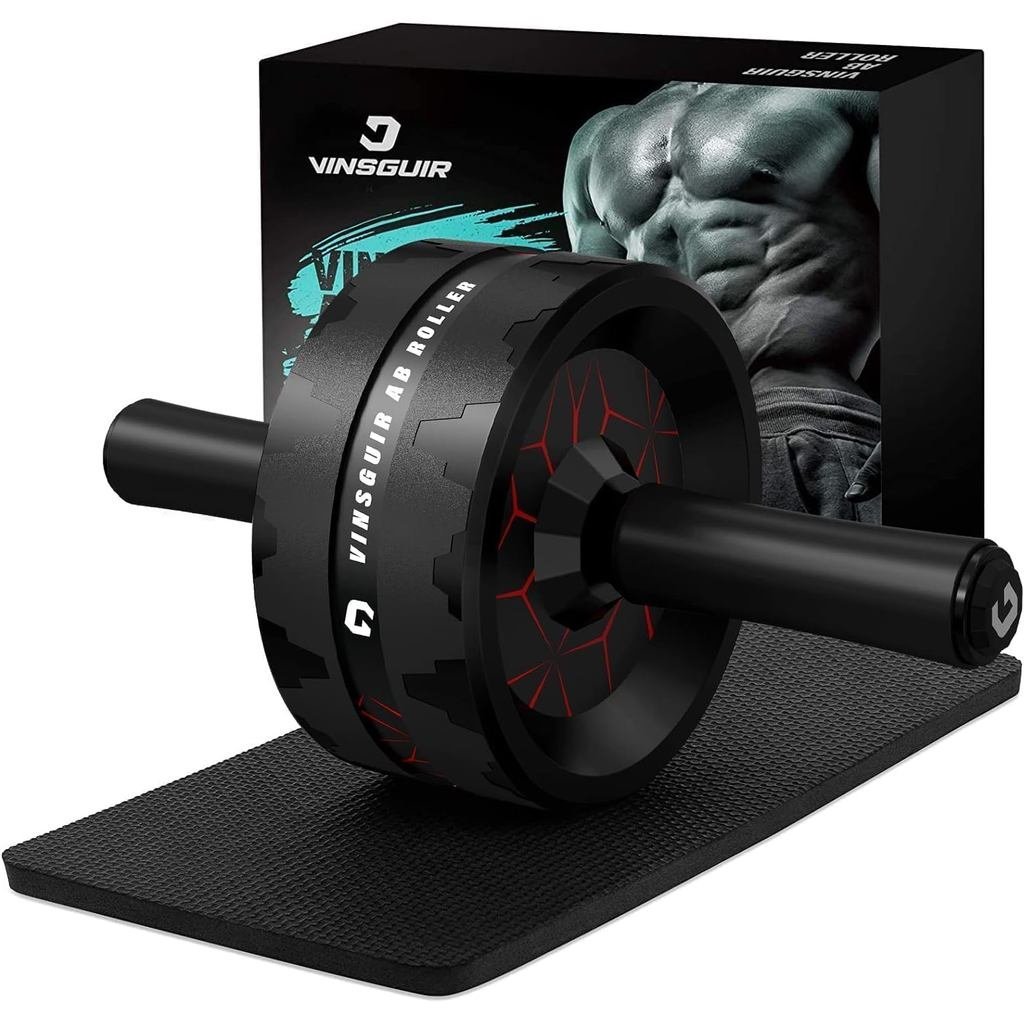 VINSGUIR Ab Roller Wheel, Abs & Core Workout Equipment for Home Gym with Knee Pad Accessories, Abdom