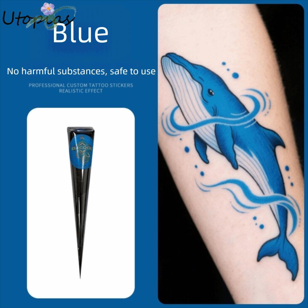 UTOPIAS Henna Tattoo Cream, Black Brown Semi-permanent Henna Paste Cone, Mehndi Tạm Thời Dễ Sử Dụng 
