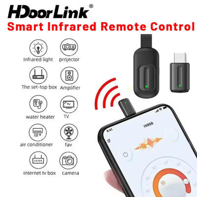 HdoorLink Thông Minh Hồng Ngoại Điều Khiển Từ Xa Loại C / IOS IR Blasters Điều Khiển Ứng Dụng Điện Thoại IR Mini Adapter Cho Tivi Điều Hòa Quạt Máy Chiếu