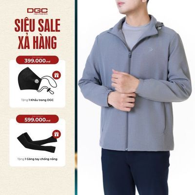 Áo gió nam mùa thu 2 lớp - Áo khoác gió 2 lớp mũ rời DGCs - WAJKBD103M-S
