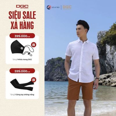 Quần short nam DGCs cạp vuông, chất liệu cotton thoáng mát SQSBB07M