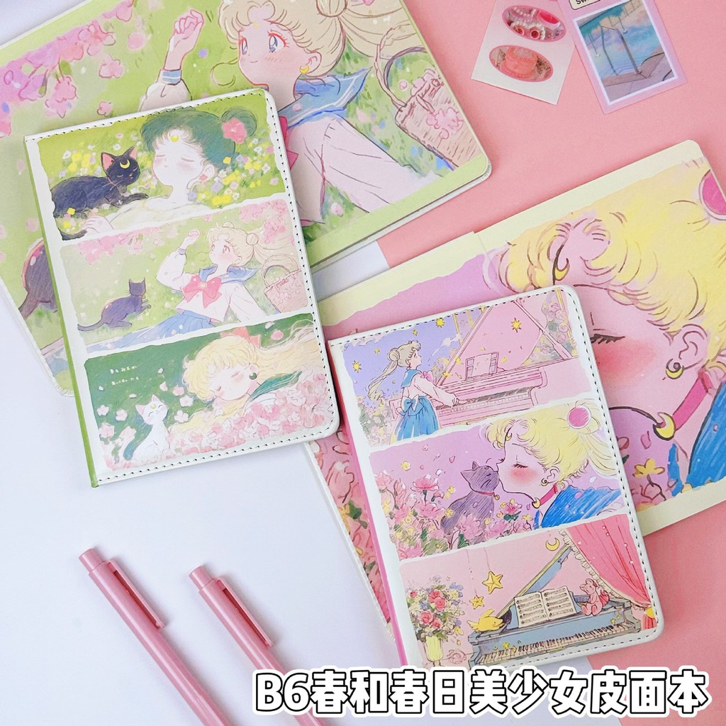 Giá thấp Spike Spring Spring Spring và Beautiful Girl b6 Leather Notebook Sổ tay thẩm mỹ Notepad Sổ 
