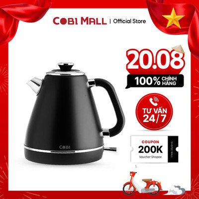 [Hỏa tốc HCM] Ấm Đun Siêu Tốc Phong Cách Retro COBI 1.7L - Đun Nước Nhanh, Tiện Lợi