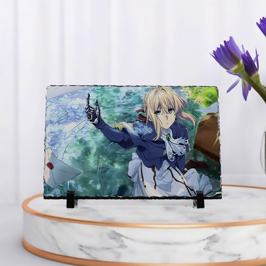 Wellit Hàng Hóa In Đá Tím Evergarden Tranh Đá Anime Quà Tặng Sinh Nhật Hai Chiều