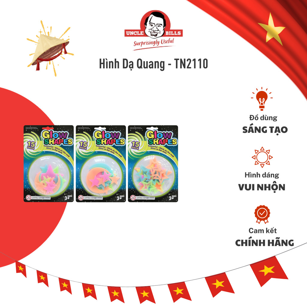 Hình Dạ Quang - 3 Mẫu UNCLE BILLS TN2110