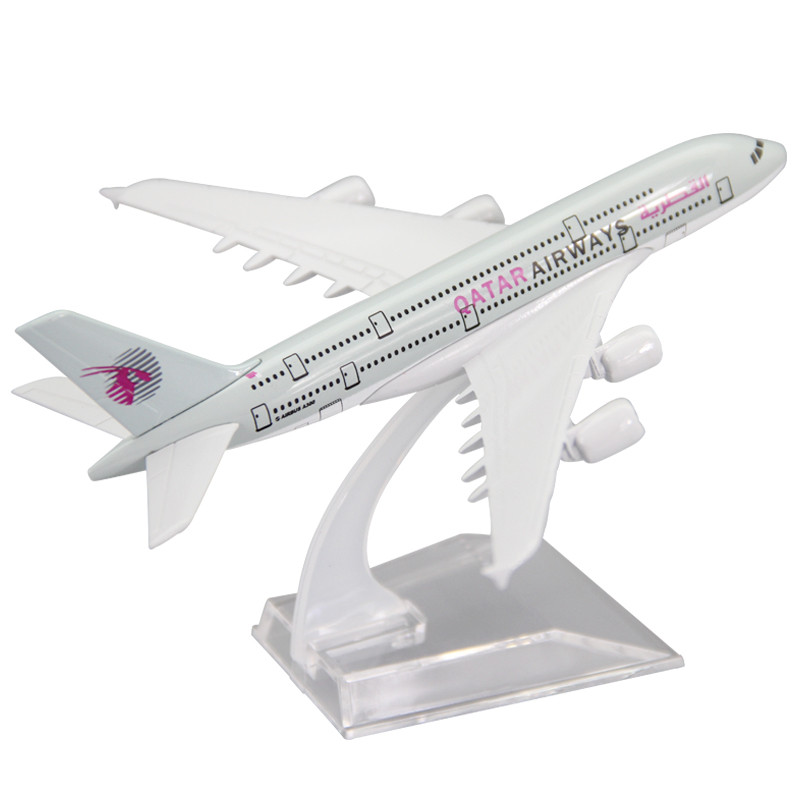Hợp Kim Mô Phỏng Máy Bay Mô Hình Airbus A380 Katar Airbus Airbus Quà Tặng Đồ Trang Trí 15cm 1: 500