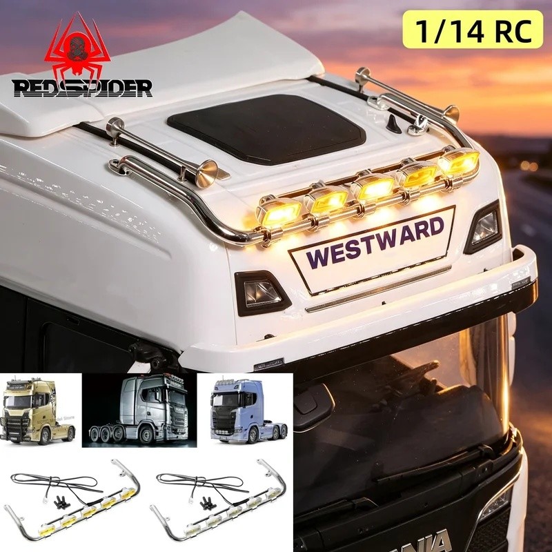 1 Bộ Đồ Chơi Xe Tải 770S Mái Trên Thanh Ánh Sáng R617 Cho Tamiya Scania 770S Series 1 / 14 RC Máy Ké