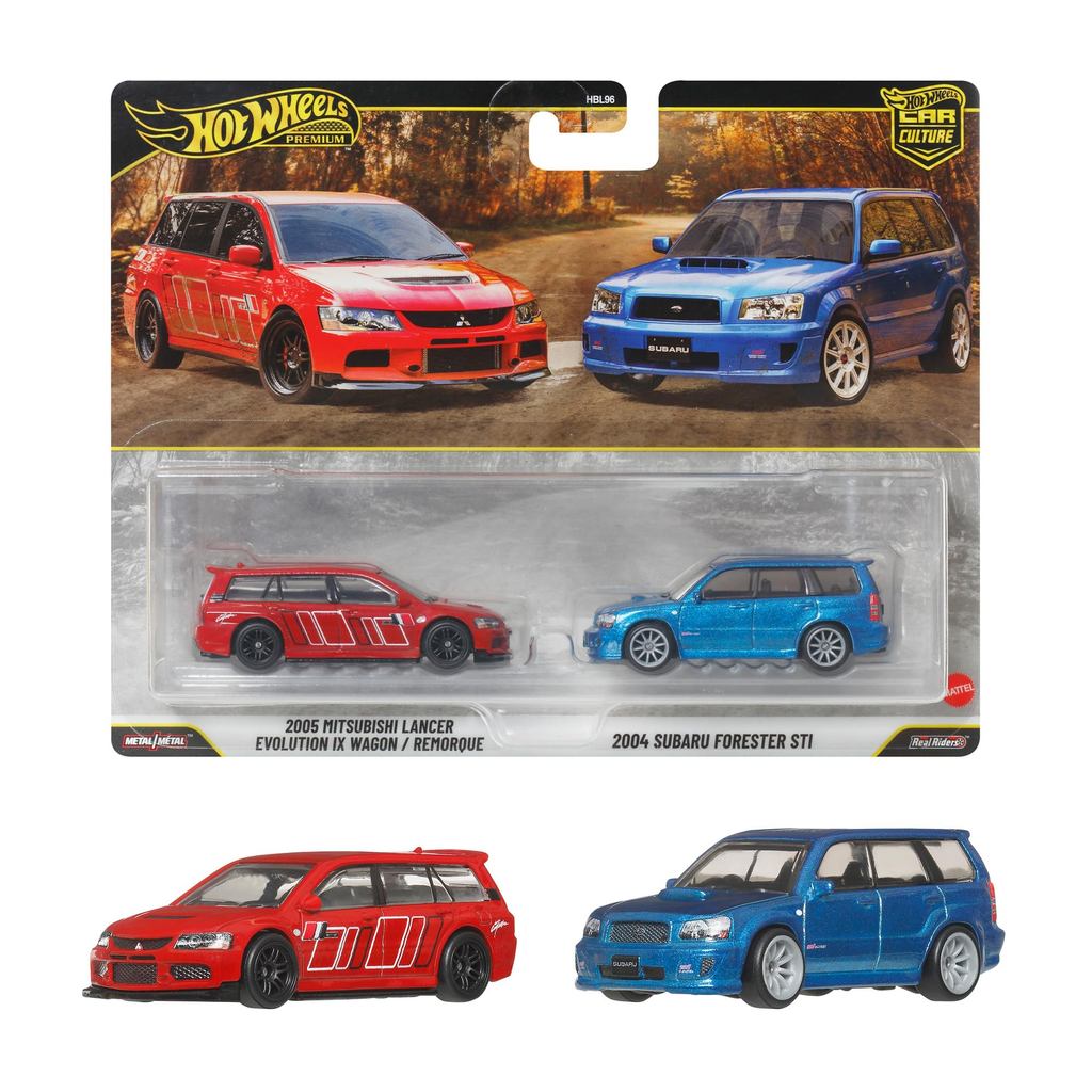 【Direct From Japan】Hot Wheels Mitsubishi Evo IX / Subaru Forester STI 2-Pack