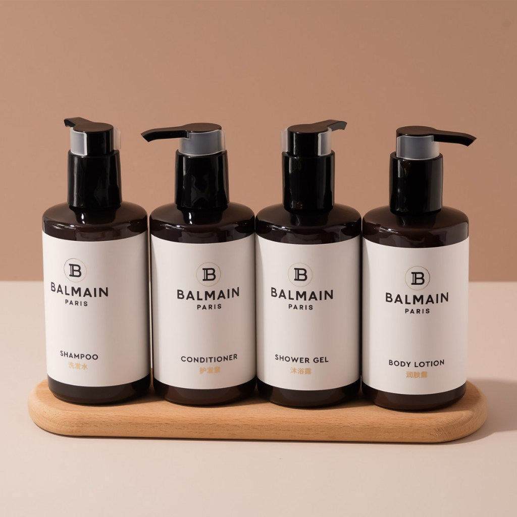 Dầu gội Balmain của Grand Hyatt Hotel, dầu xả, gel tắm, kem dưỡng ẩm 300ml Balmain giống như được sử