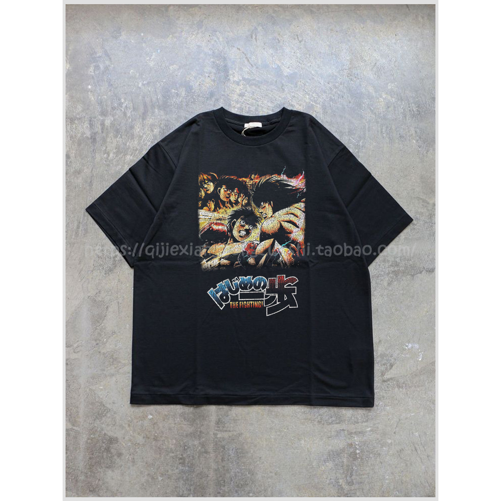 First God Fist Hajime no Ippo Hajime no Ippo Anime Cotton Nguyên Chất Rời Tay Ngắn Áo Thun Nam Dài T