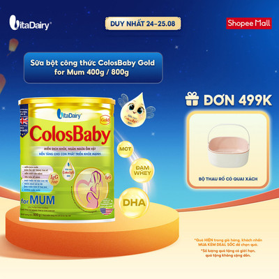 Sữa bột ColosBaby Gold for Mum dành cho chế độ ăn đặc biệt - Bổ sung dinh dưỡng cho mẹ - Lon 400 và 800g