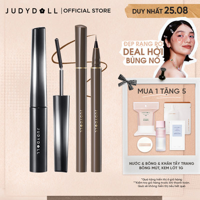 [Combo 2] Mascara JUDYDOLL Đầu Sắt & Kẻ Mắt Nước JUDYDOLL Siêu Mảnh Kháng Nước Kháng Mồ Hôi Lâu Trôi