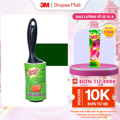 Cây lăn bụi 56 lớp 3M™ Scotch-Brite™, xé dễ dàng, không để lại keo, 1 cây, 10cmx4.6m, Giúp lấy sạch bụi bẩn