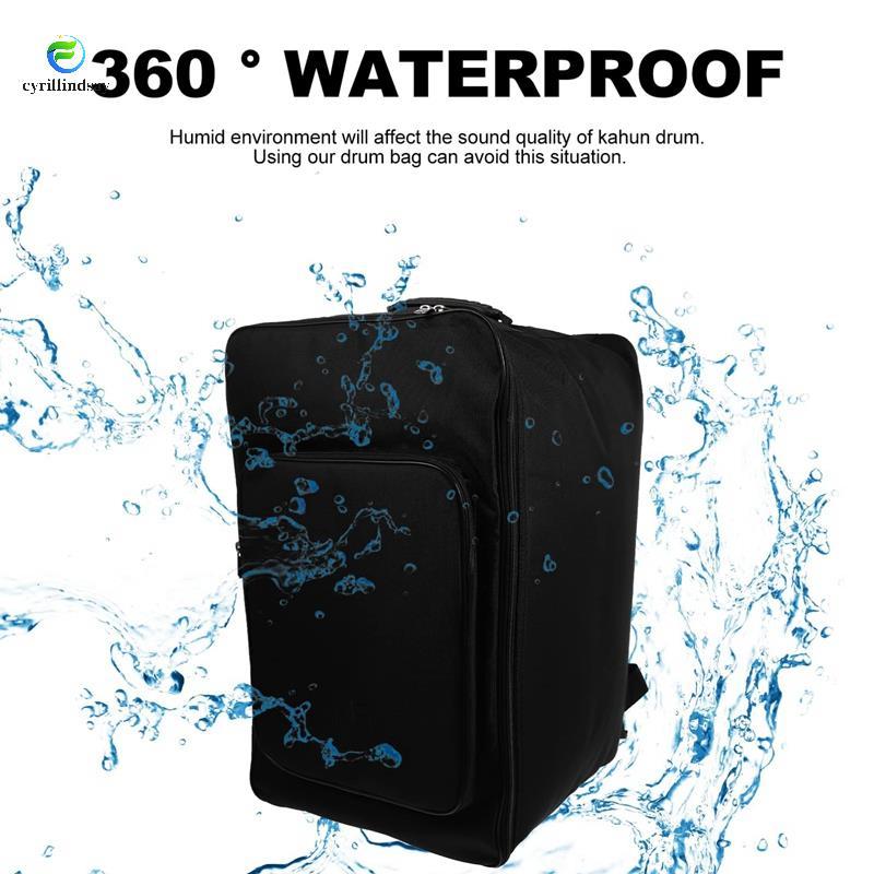 1 Túi Cajon Ba Lô Cajon Màu Đen Oxford + Cotton Có Tay Cầm Và Dây Đeo Vai, Phụ Kiện Cajon