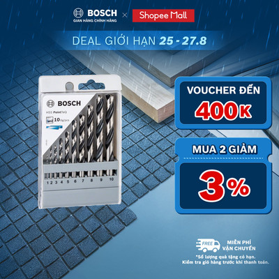 Bộ mũi khoan Bosch HSS PointTeQ chống ăn mòn