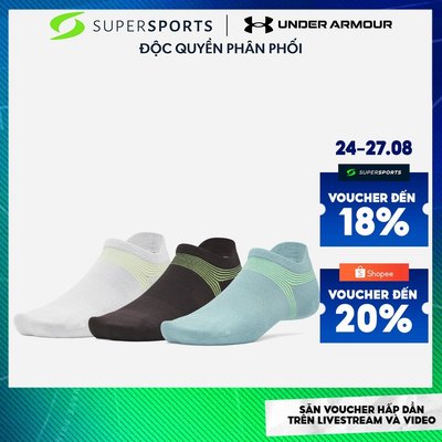 Vớ Thể Thao Under Armour Armourdry® Run Lite 3-Pack No Show Tab - 1386237-104