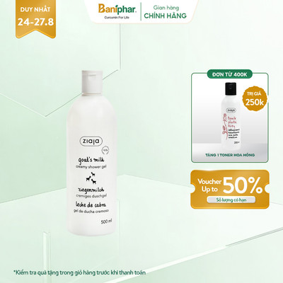 [LS] Sữa Tắm Sữa Dê Ziaja Goat Milk's Dạng Gel Dưỡng Ẩm Và Trắng Da 500ml