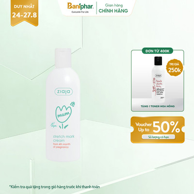 Kem Giảm Rạn Da Dành Cho Mẹ Bầu Ziaja Mum 270ml Dưỡng Ẩm Giúp Làm Mờ Và Giảm Hình Thành Vết Mới