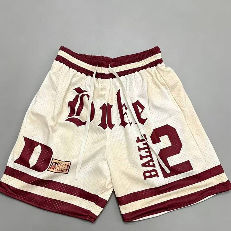 Popular College Shorts American Basketball Shorts Retro Sports Casual Running Breathable and Loose d