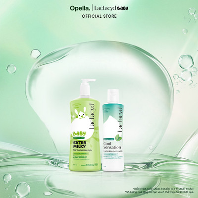 Bộ Sữa Tắm Gội Trẻ Em Lactacyd Baby Extra Milky Size Jumbo 800ml + Chai DDVS Phụ Nữ Lactacyd Cool Sensation 250ml