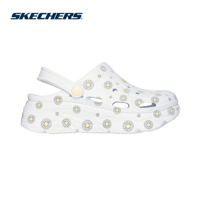 Giày Clog Nữ Skechers Foamies Max Cushioning Bloom - 111672-WHT