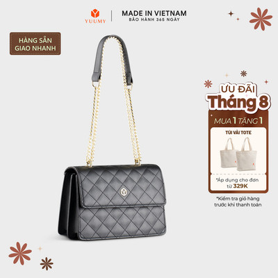 Túi Yuumy (Thời trang nữ thiết kế trần trám size 22 - Túi đeo chéo da Seasand YN136)