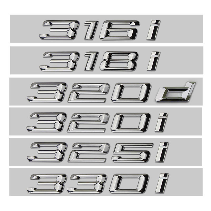 Premium-ABS Xe Phía Sau Thân Huy Hiệu Logo Dán Chữ Cái 316i 318i 320d 320i 325i 330i Biểu Tượng Cho 