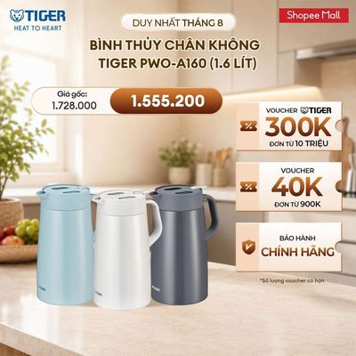Bình Thủy Chân Không TIGER PWO-A160 (1.6 Lít) - Hàng chính hãng