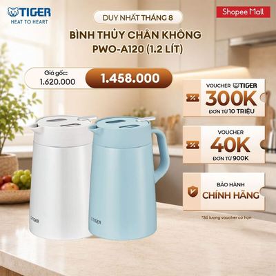 Bình Thủy Chân Không TIGER PWO-A120 (1.2 Lít) - Hàng chính hãng