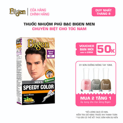 [LIVE] Thuốc Nhuộm Tóc Phủ Bạc Nam Tại Nhà Bigen Men - Phủ Bạc Thảo Dược, Dưỡng Tóc Mềm Mượt 80ml