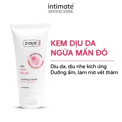 Kem Dịu Da Ngừa Mẩn Đỏ Ziaja Med Skin Relief Dermatological Formula Cho Da Nhạy Cảm, Bị Kích Ứng 50ml