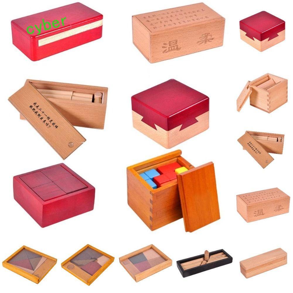 CYBERLINX IQ Puzzle Mind Brain Teaser, Mở Hộp Xếp Hình Luban Lock Gỗ Brain Teaser Puzzle, IQ Logic G