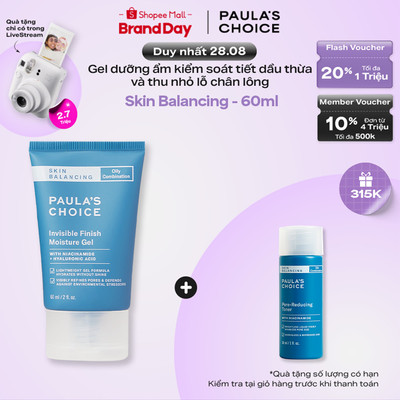 Kem dưỡng ẩm dạng gel kiểm soát dầu thừa Paula's Choice Skin Balancing Invisible Finish Moisture Gel 60ml 3400