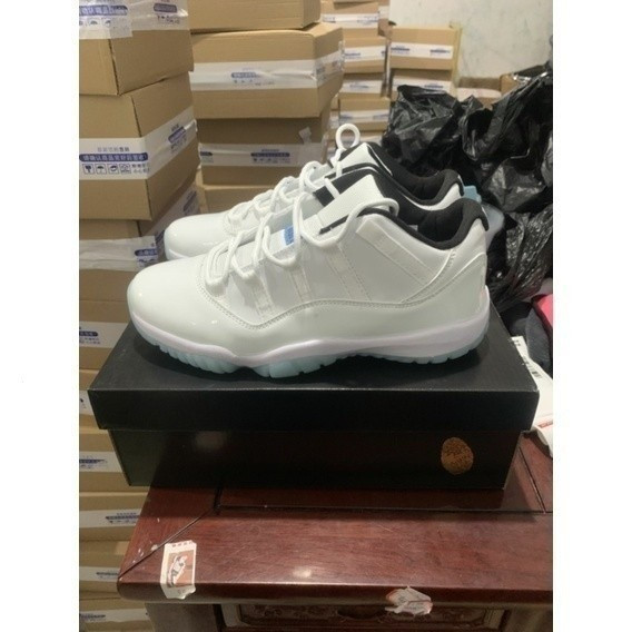 {54one} Air Jordan 11 Retro Thấp Huyền Thoại Xanh Trắng AJ11 Giày Bóng Rổ AV2187-117 LT1P