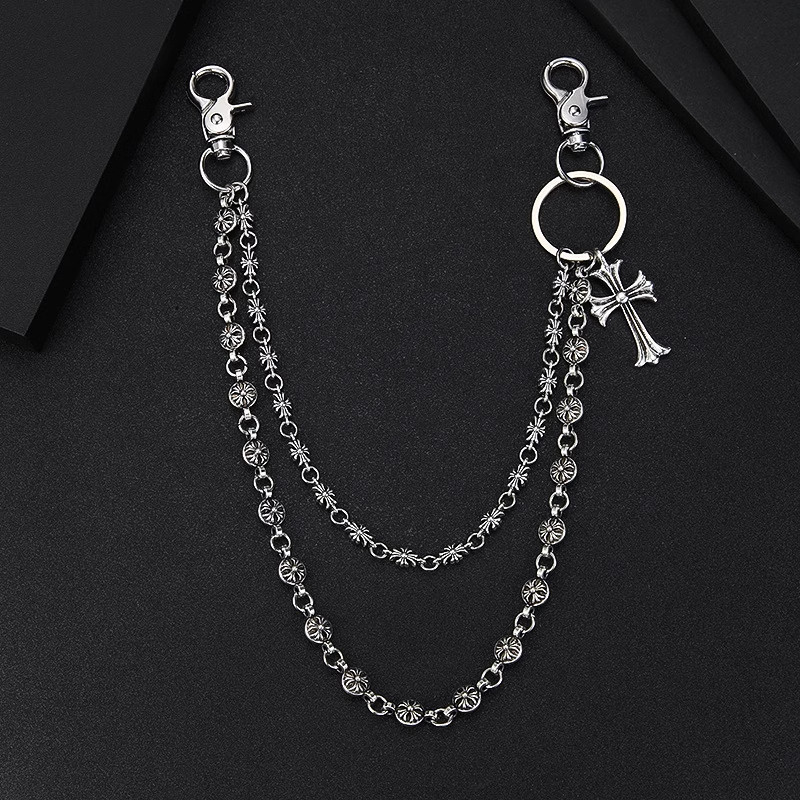 Dark Gothic Abi Denim Cross Eo Dây Xích Quần Dây Xích Phụ Kiện Mặt Dây Chuyền Đa Dạng Quần Jean Cao 