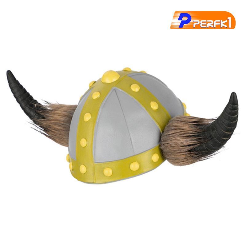 Phong Cách Viking Sừng Mũ Bảo Hiểm Cao Su Linh Hoạt Viking Mũ Đội Đầu Mặc Trang Phục Chống Đỡ Mũ Bảo