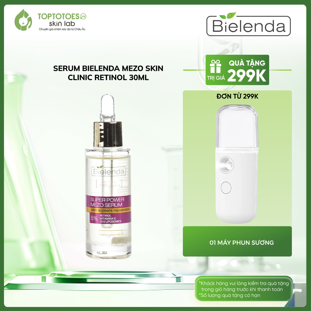 [HÀNG NHẬP KHẨU] Serum Retinol Bielenda Neuro/ Mezo Skin Clinic trẻ hoá, làm da căng bóng, mờ thâm s