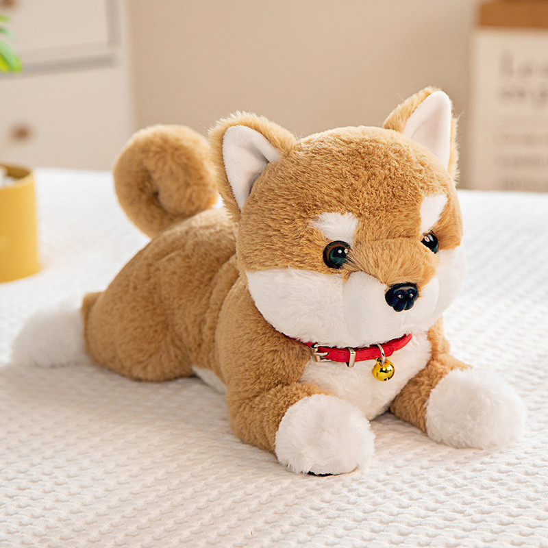 Dễ Thương Shiba Inu Búp Bê Husky Sang Trọng Đồ Chơi Akita Inu Búp Bê Chuông Chó Con Ragdoll Nữ Quà T