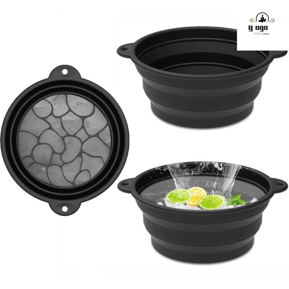 GOGOU Face Ice Bath Bowl, Tích hợp khay đá Silicon Ice Bath Chậu rửa mặt, Bát nhúng mặt đa chức năng