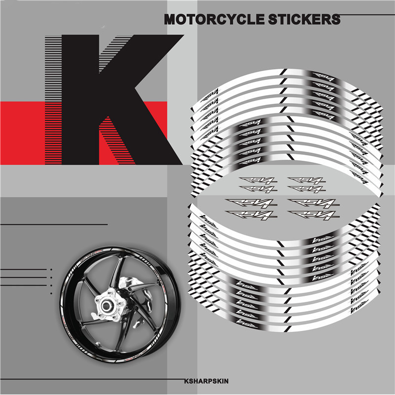 Xe Máy Miếng Dán Decal Phản Quang Màu Vành Miếng Dán Bánh Xe Miếng Dán Phim Thích Hợp Cho APRILIA RS