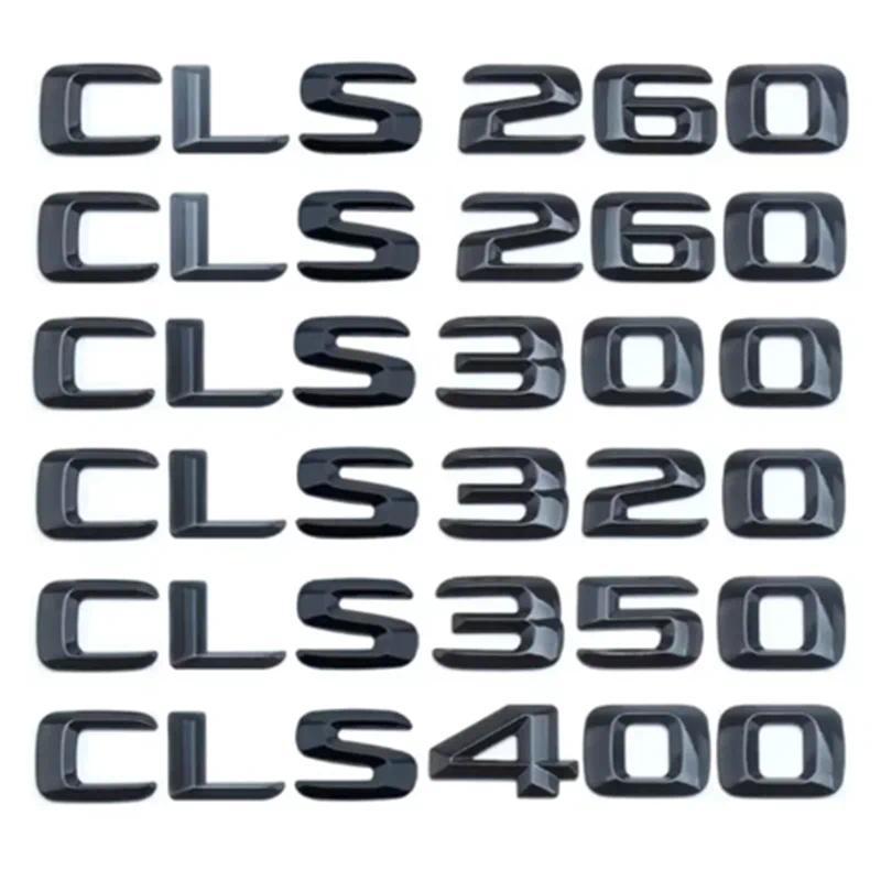 ABS Chữ Đen 3D Thân Xe Huy Hiệu Biểu Tượng Logo Cho Xe Mercedes W218 W219 CLS220 CLS260 CLS300 CLS32