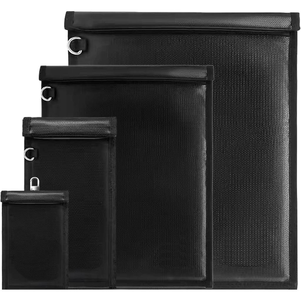 4 Gói Túi Faraday, Túi Faraday cho Chìa khóa ô tô Chống thấm nước RFID Faraday Túi chìa khóa ô tô Tú