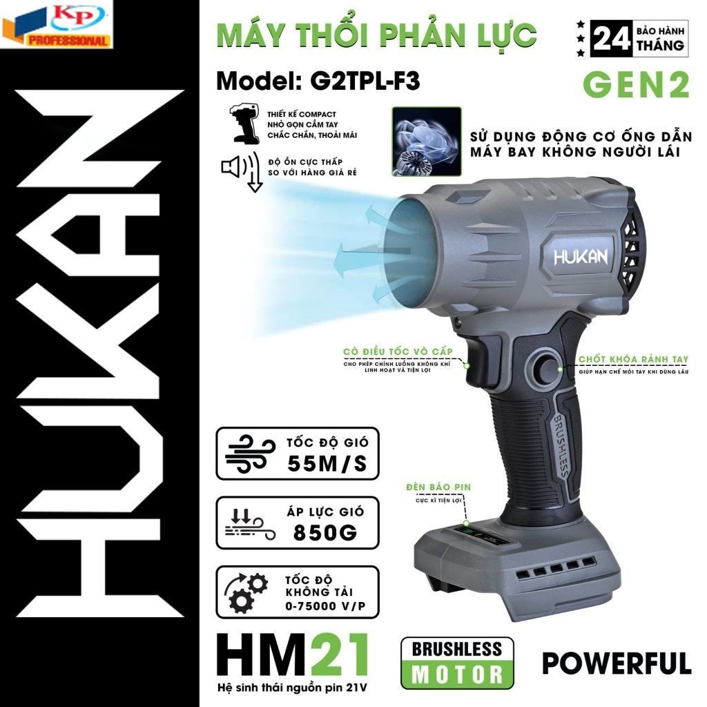 THÂN MÁY THỔI HUKAN . MODEL G2TPL-F3 CHÍNH HÃNG Kim phát điện máy