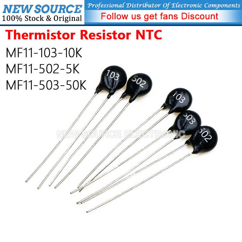 [10 chiếc] Điện trở nhiệt điện trở MF11-103 502 503 NTC 5K 10K 50K Điện trở nhiệt độ âm 20% Nguồn mớ